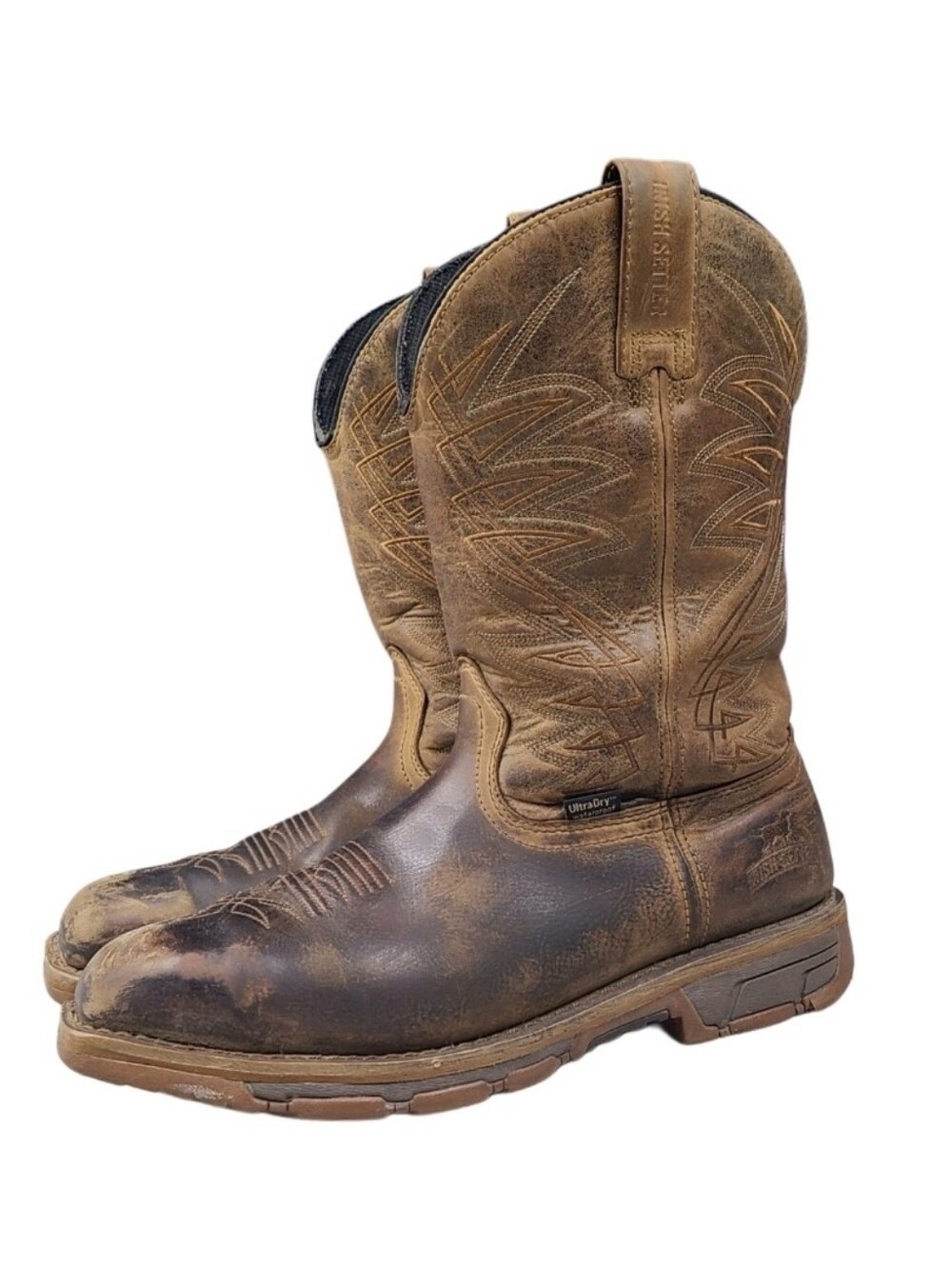 Irish Setter Marshall 83912 Men’s 10.5 D Brown Pull On Work Boots Waterproof
